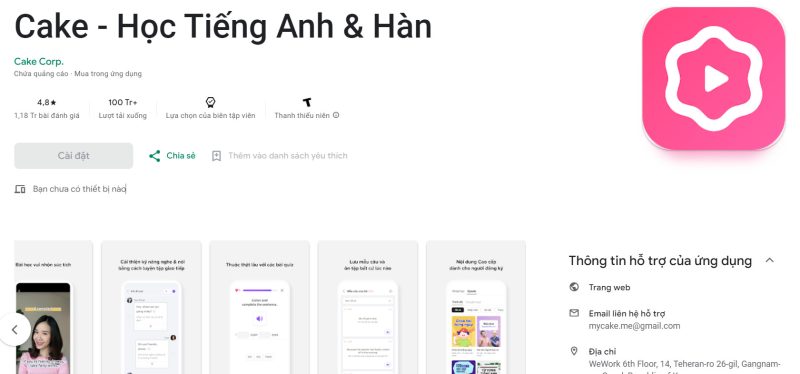 Ứng dụng học tiếng Hàn online