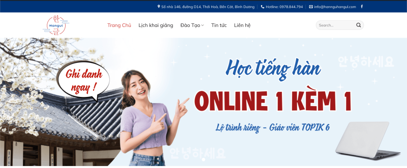 HỌC TIẾNG HÀN CÙNG HÀN NGỮ HANGUL